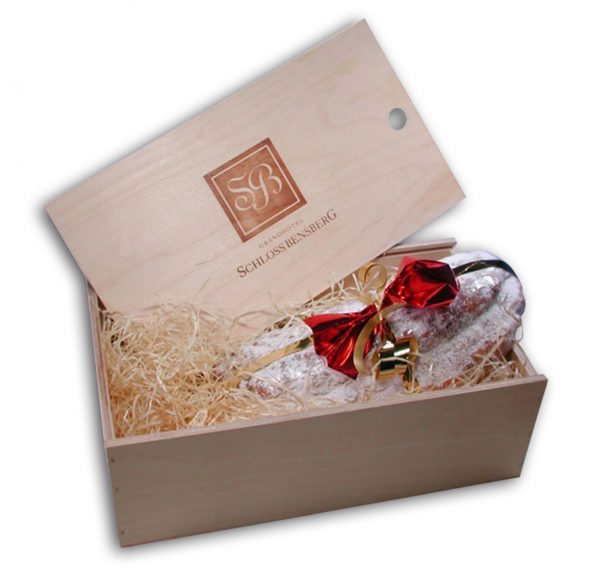 Christstollen 1000g in Schmuckholzkiste