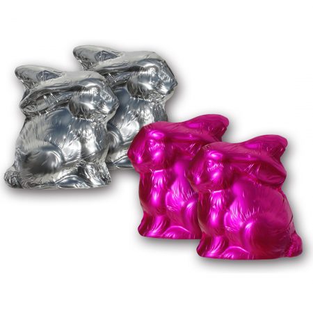 Mini Sitzhase in Stanniol