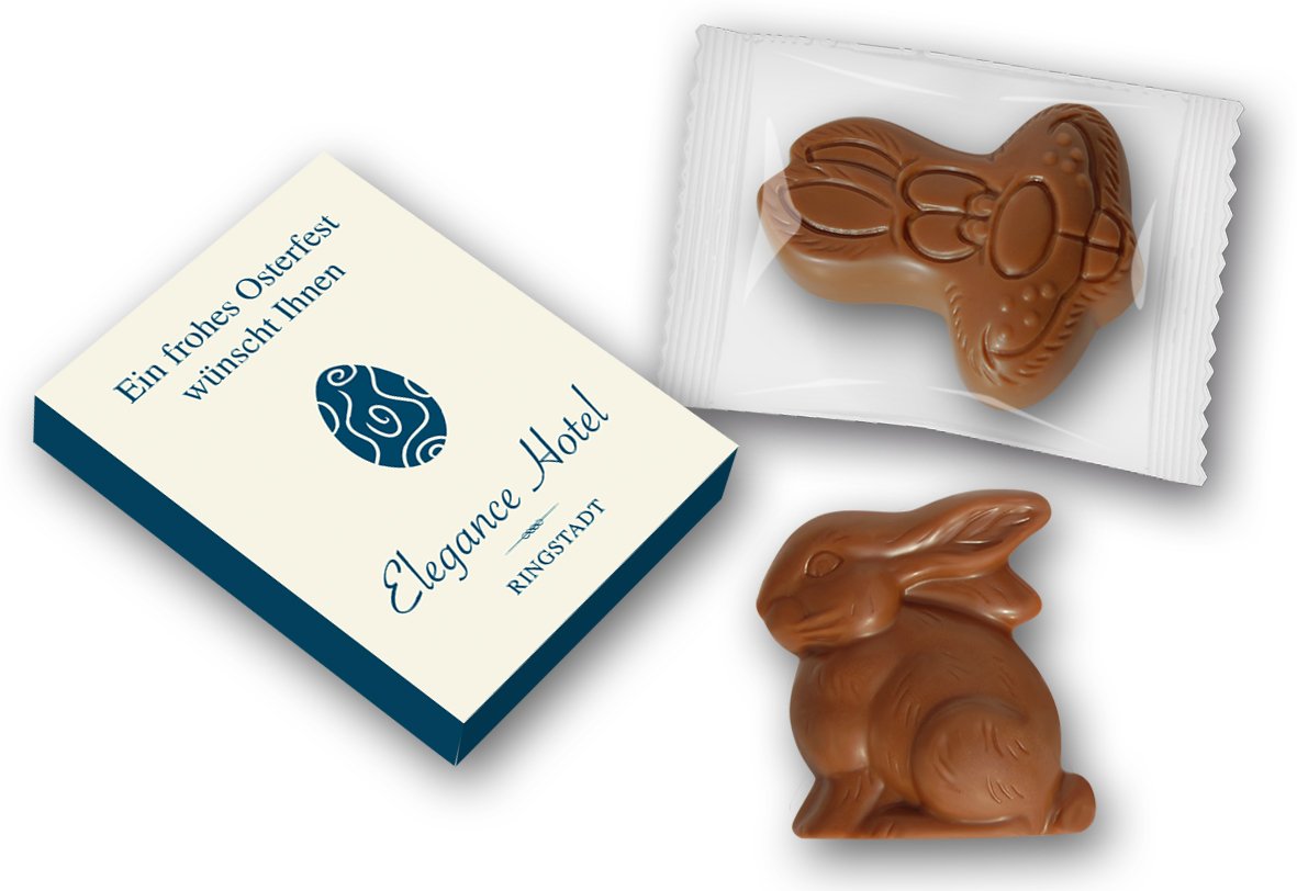 Osterfiguren in bedrucktem Karton