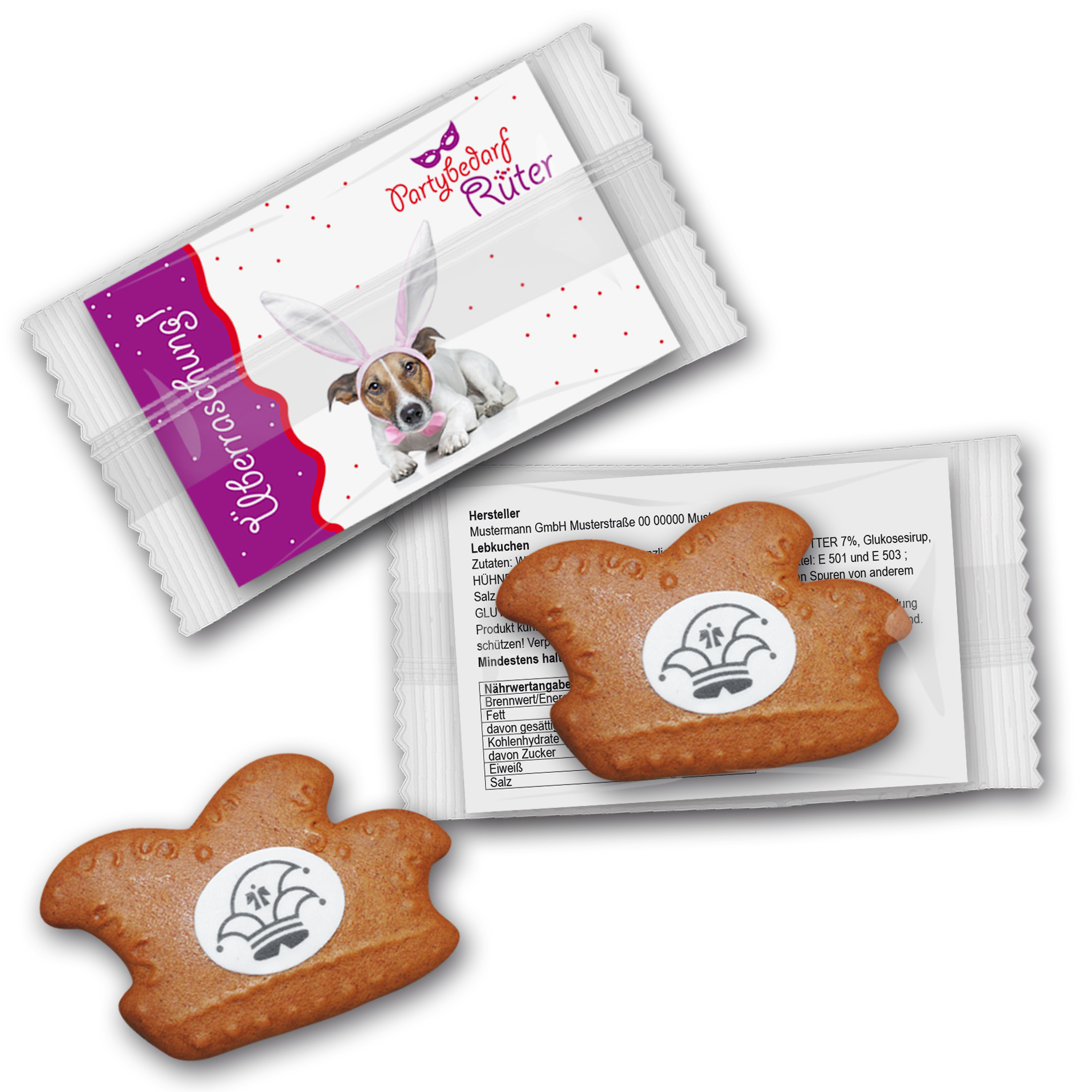 Narrenkappe mit Logo auf Karte