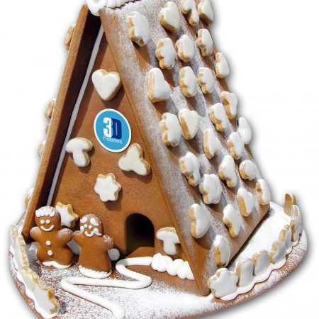 Lebkuchenhaus maxi Lebkuchenpaar MEGA mit Logo