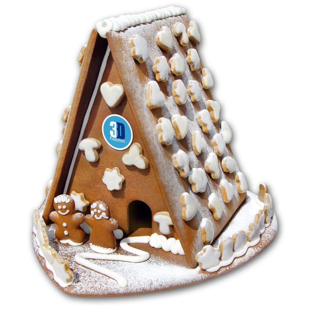 Lebkuchenhaus maxi Lebkuchenpaar MEGA mit Logo