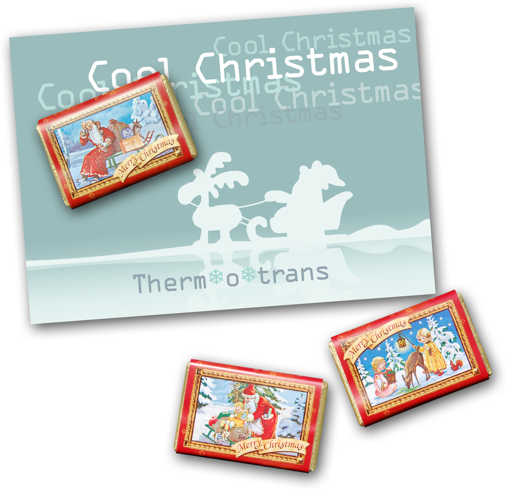 Grußkarte mit Schokoladentafel nostalgie