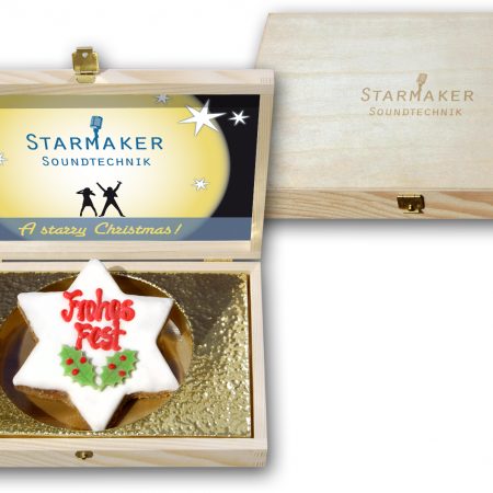 Zimtstern groß Premium in Schmuckholzkiste