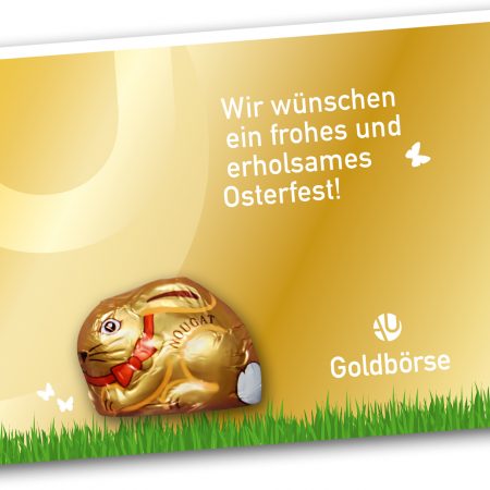 Grußkarte mit Osterhase