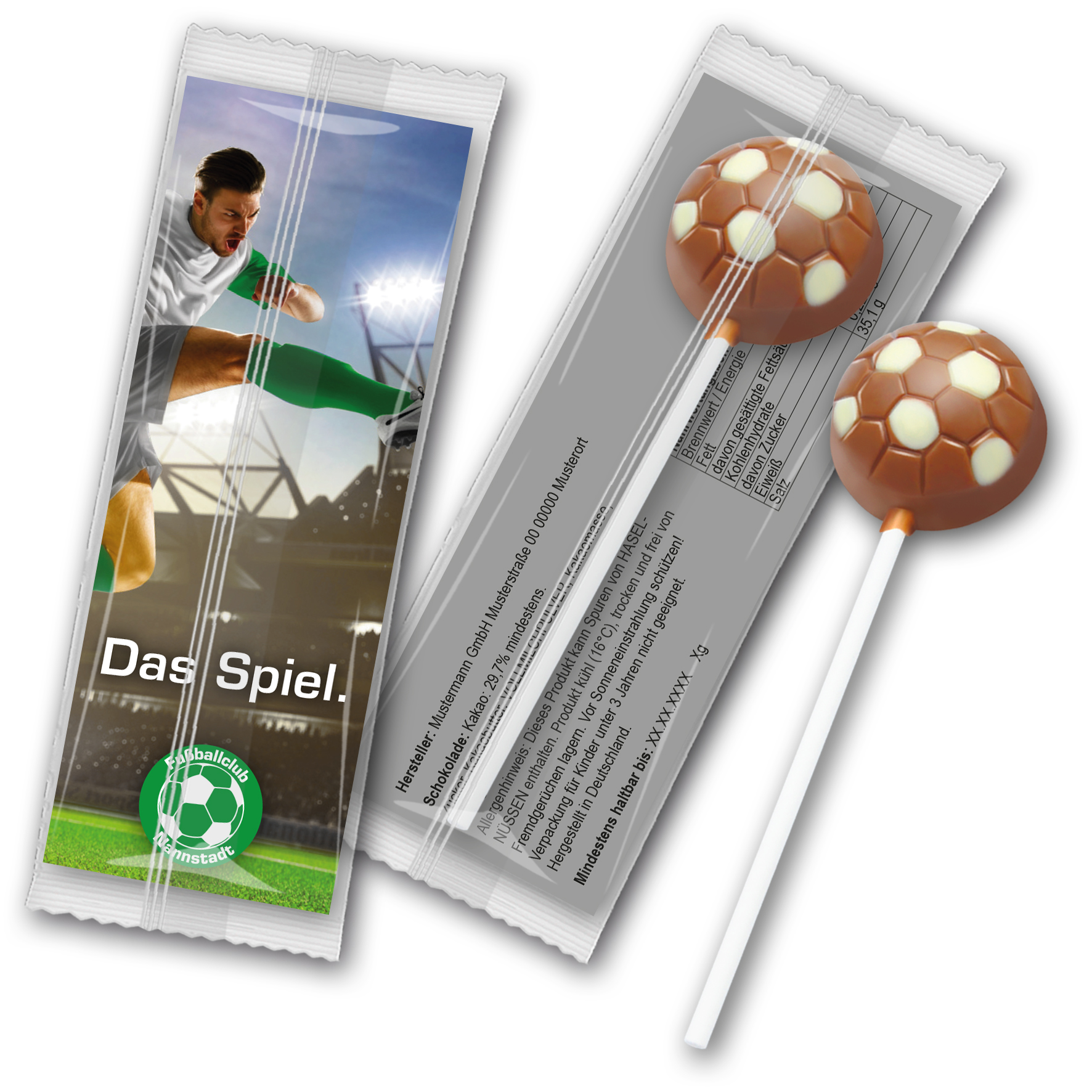 Fußball-Lolly Schokolade