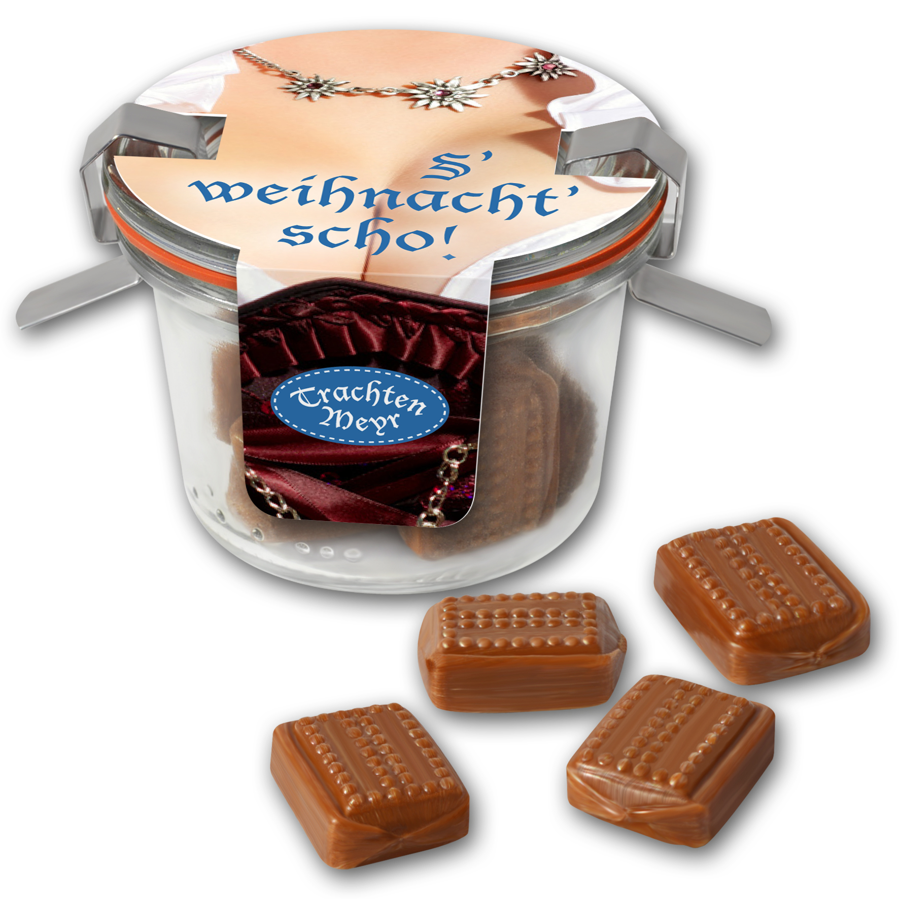 Lebkuchen Bonbons im Mini Weckglas