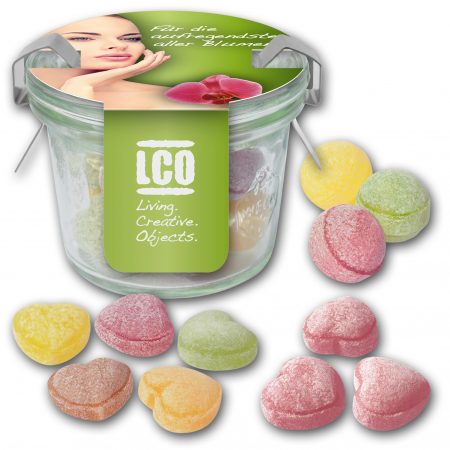 Bunte Bonbons im Mini Weckglas