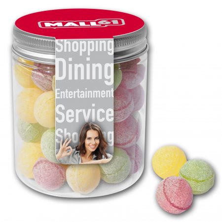 Bunte Bonbons im Midi Tin