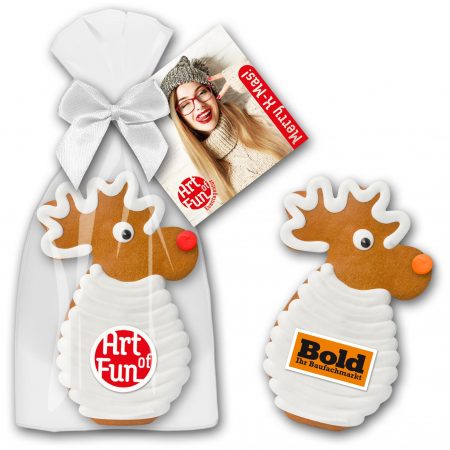 Kiss Me Ginger Rudolf mit Marzipanlogo