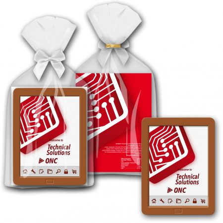 Schokoladentablet aufgebunden