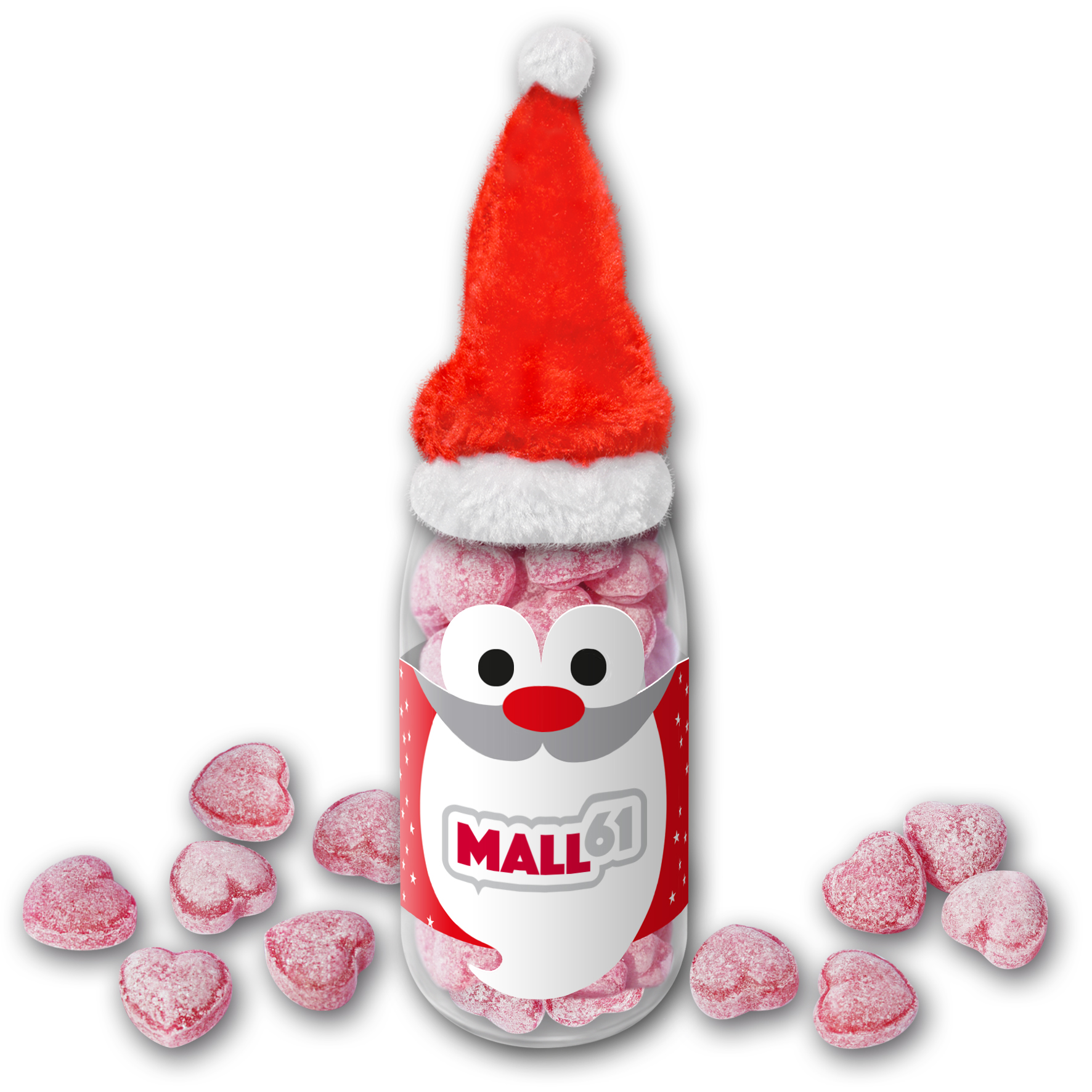 Glühwein Bonbons im Milchglas