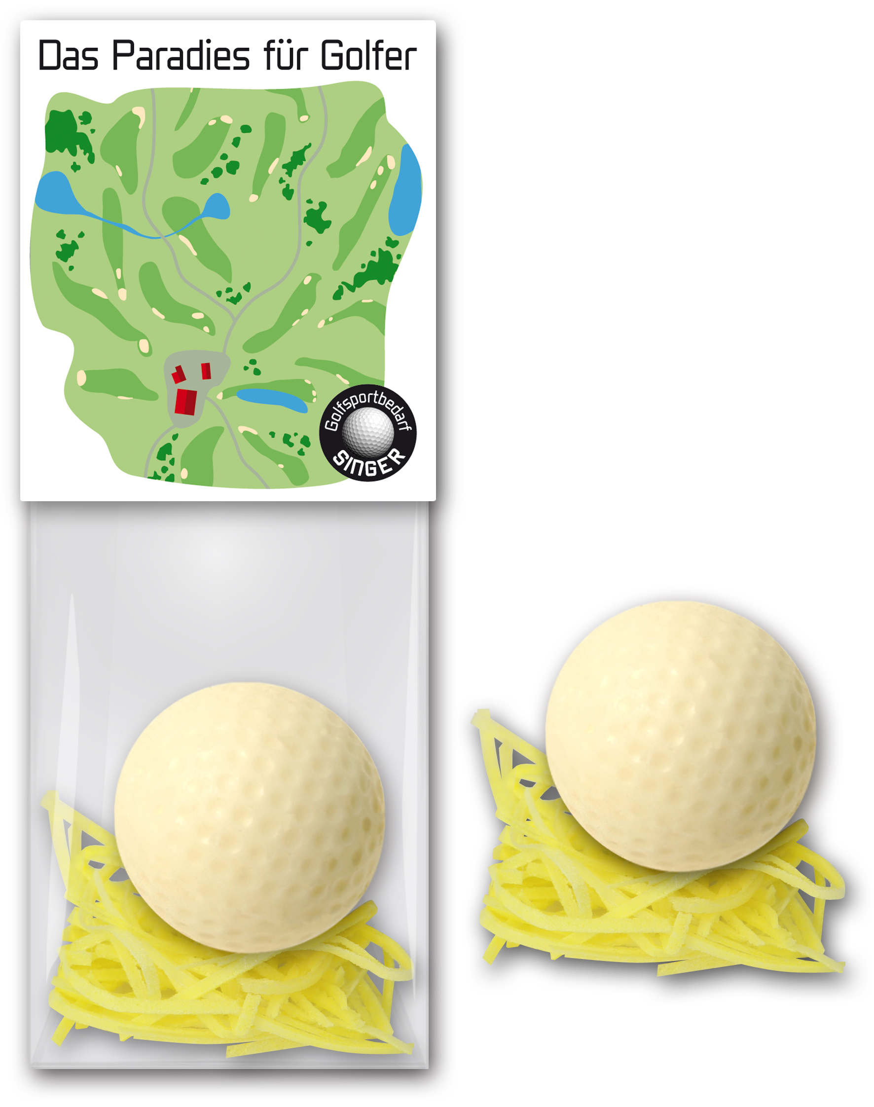 Schokogolfball im Stehbeutel