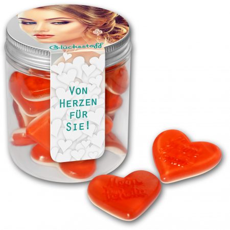 Fruchtgummiherzen im Midi Tin