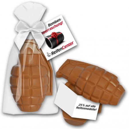 Überraschungsbombe mit Logo