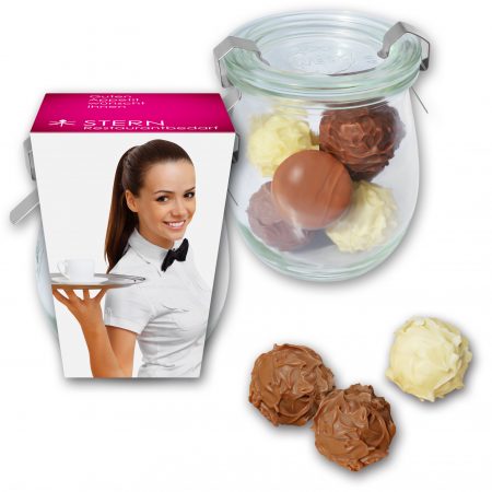 Schokoladentrüffel in Weckglas