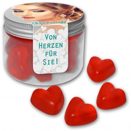 Fruchtgummiherzen im Mini Tin
