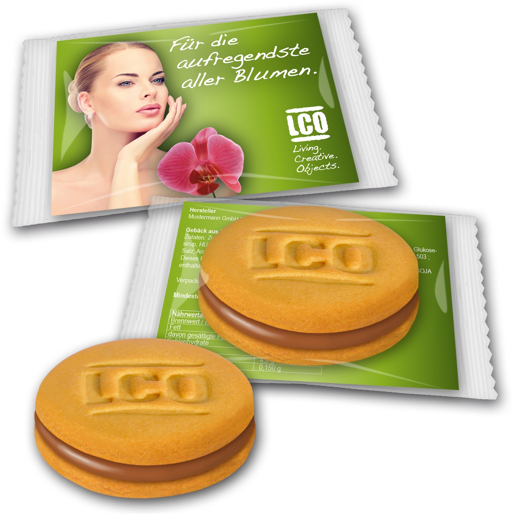 Keks geprägt mit Schokofüllung