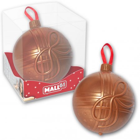 Schoko-Christbaumkugel mit Logo