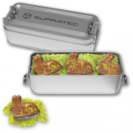 Schokoausstecher Hase in Clipdeckeldose