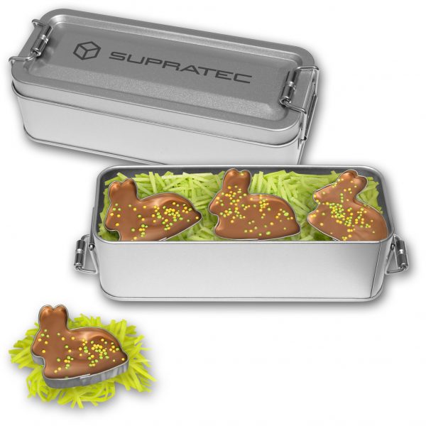 Schokoausstecher Hase in Clipdeckeldose