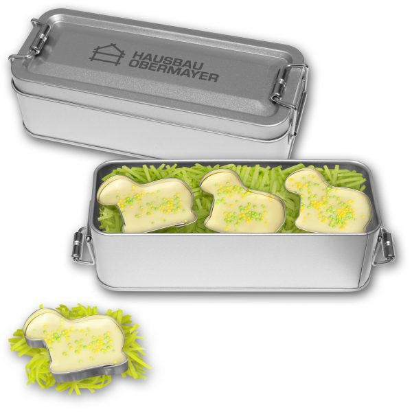 Schokoausstecher Hase in Clipdeckeldose – Bild 2