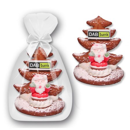 Lebkuchenbaum Tischaufsteller mit Nikolaus