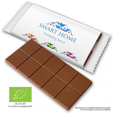 BIO Schokoladentafel mit Banderole