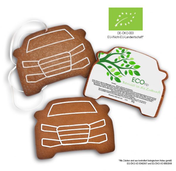 BIO Lebkuchen Sonderform mit Siebdruck