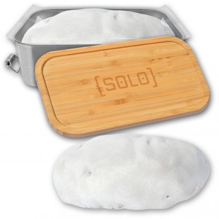 Christstollen 200g in Brotzeitbox mit Holzdeckel