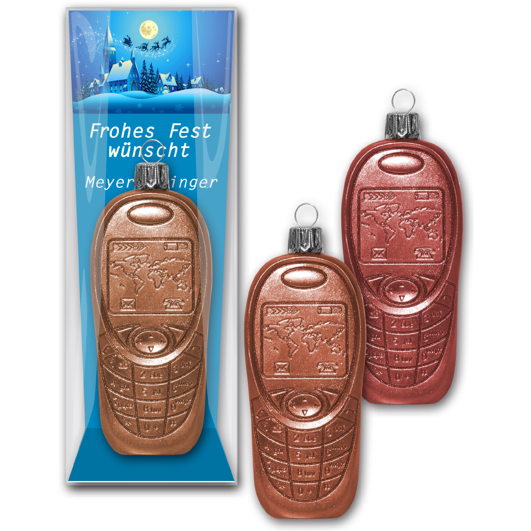 Schoko-Christbaumkugel Mobiltelefon 40g