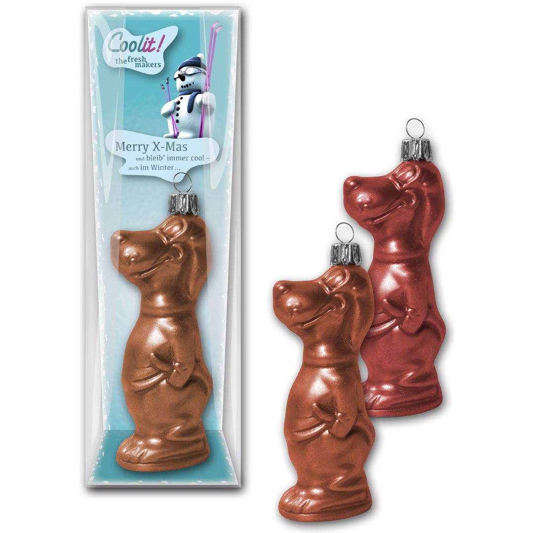 Schoko-Christbaumkugel Hund 55g