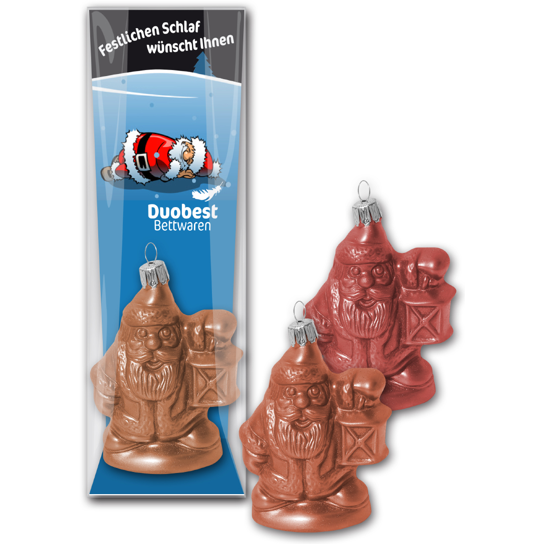 Schoko-Christbaumkugel Nikolaus mit Laterne 55g