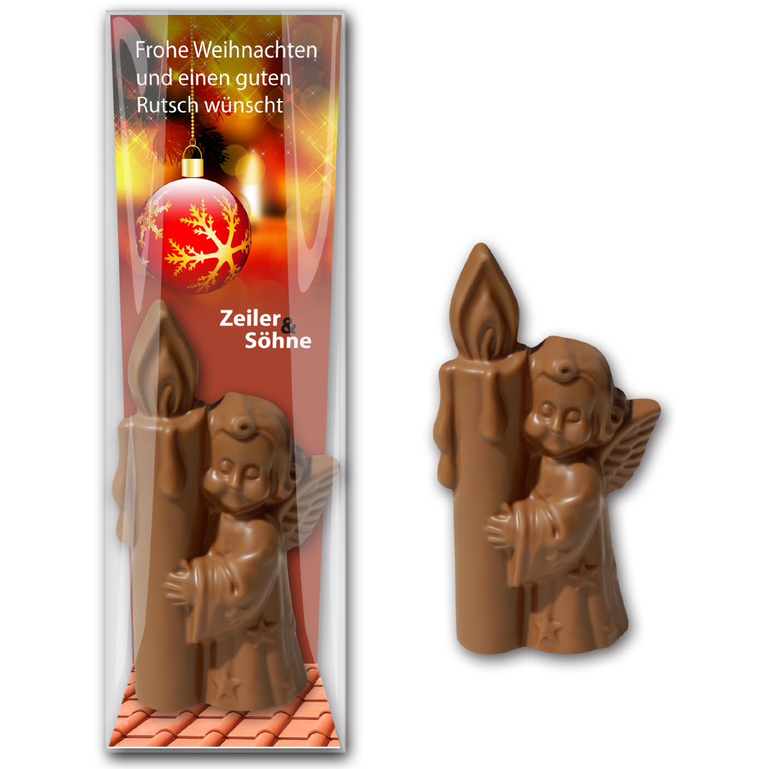 Hohlfigur Engel mit Kerze 50g