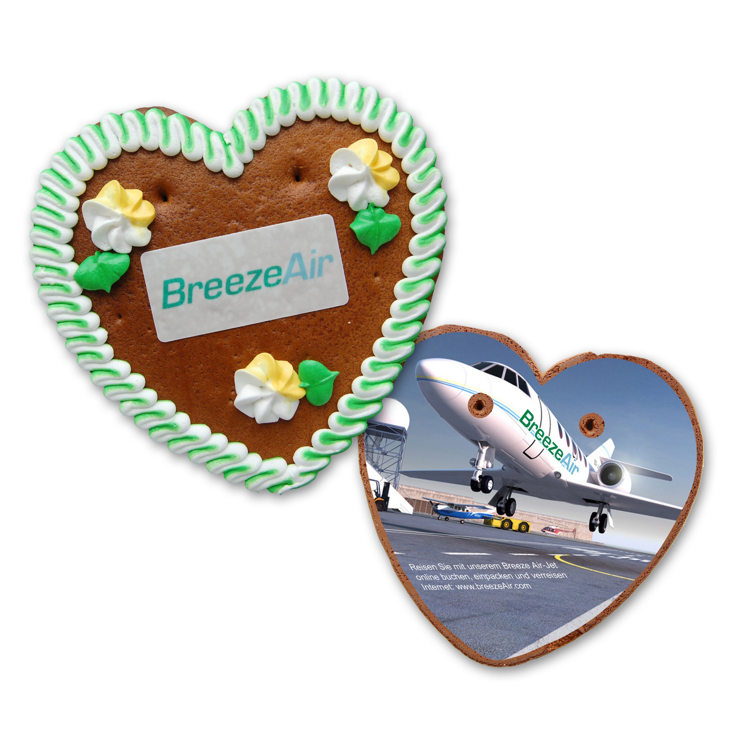 Lebkuchenherz Größe 5 mit Papieraufleger – Bild 2