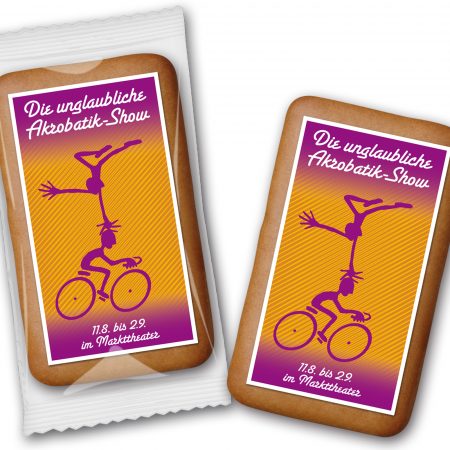 Lebkuchen mit bedrucktem Marzipan