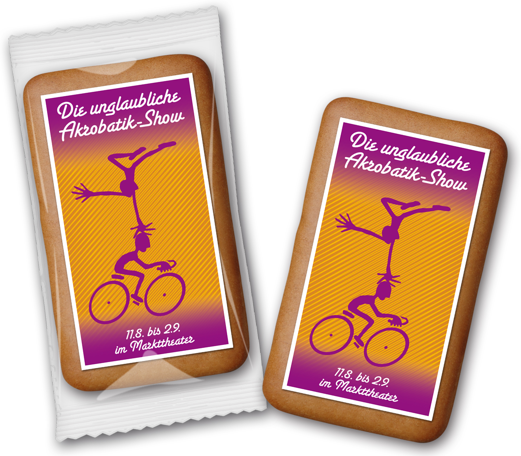 Lebkuchen mit bedrucktem Marzipan