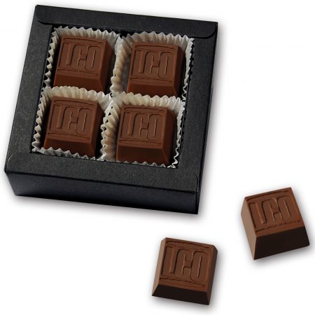 Pralinen geprägt 4er in Premium - Box