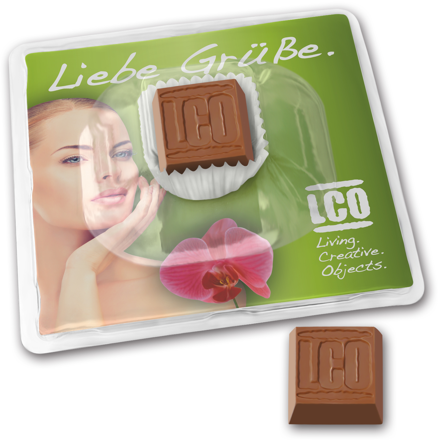 Schokolade geprägt in Blisterpackung