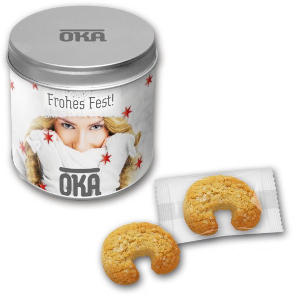 Vanillekipferl einzeln verpackt in Schmuckdose