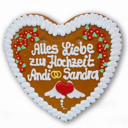Lebkuchenherz mit Wunschtext
