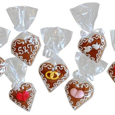 Lebkuchenherz zum Anstecken mit Schrift