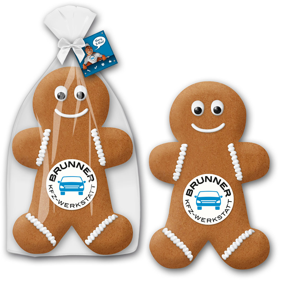 Lebkuchenmann MEGA mit Logo