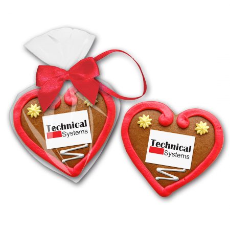 x - mas Lebkuchenherz mit Logo