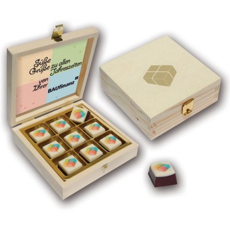 Schokoduo 9er Holzkiste