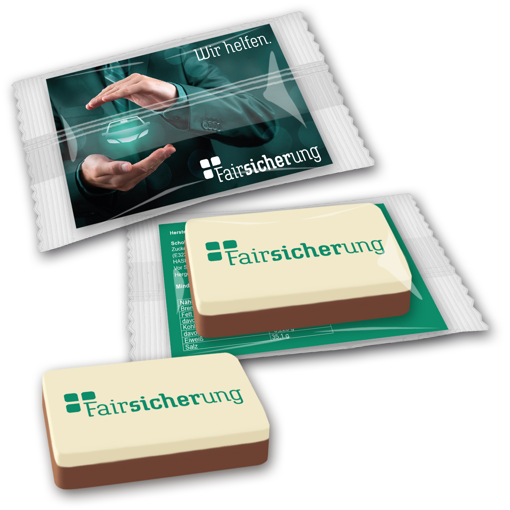 Schokoduo Pastete bedruckt