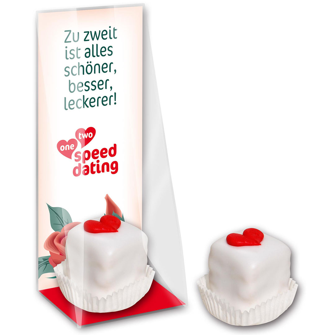 Petit fours einzeln mit Logo