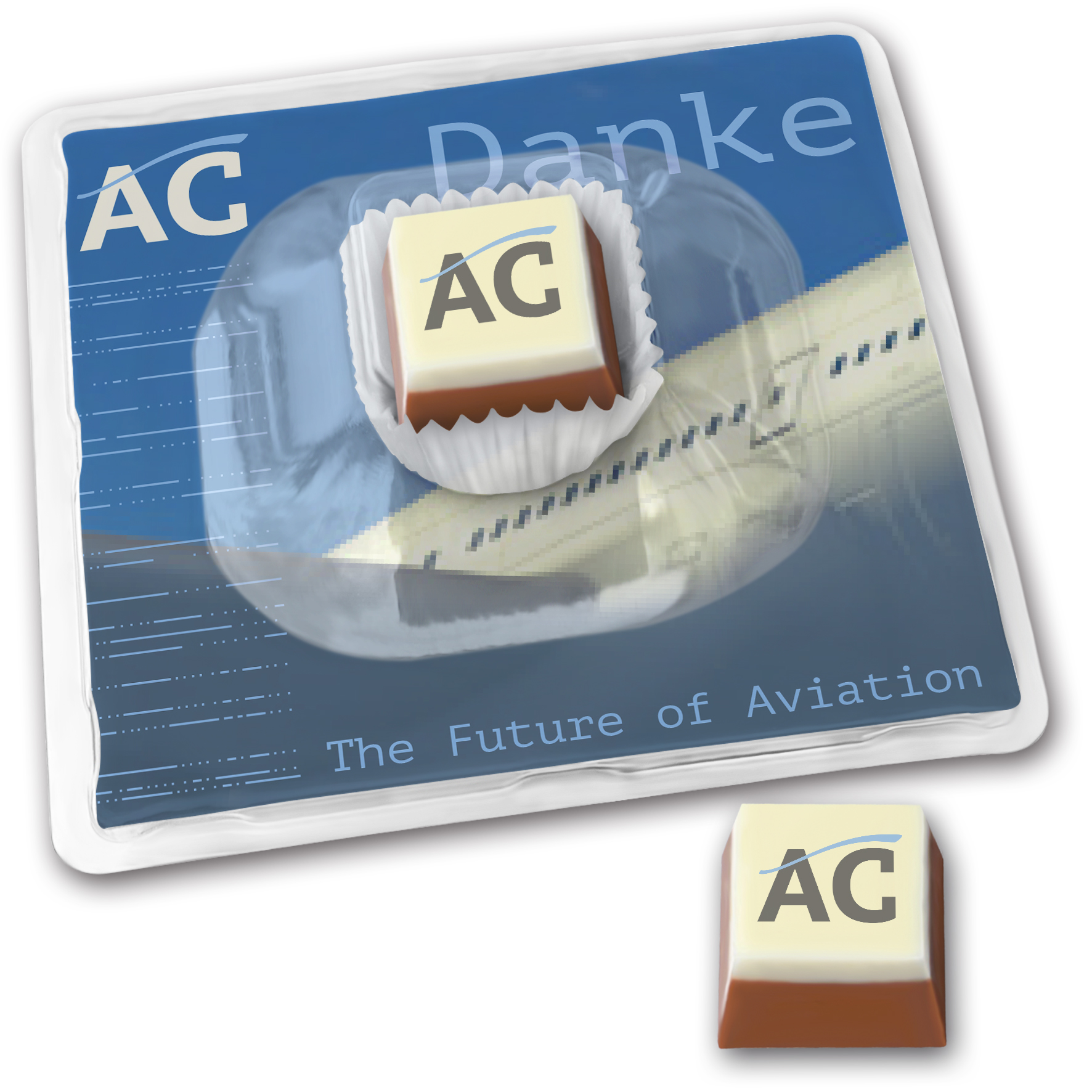 Schokoladen Duo in Blisterpackung