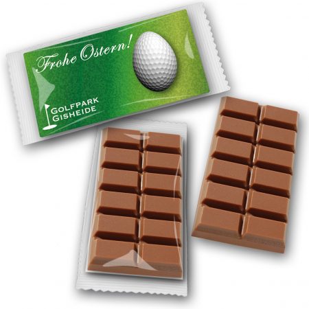 Schokoladentafel 50g auf Karte