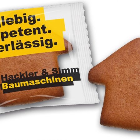 Lebkuchenhaus in bedruckter Folie